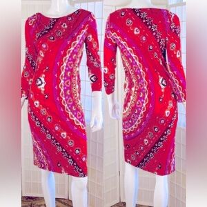 Designer Emilio Pucci Silk Dress Size 44 Euro/L